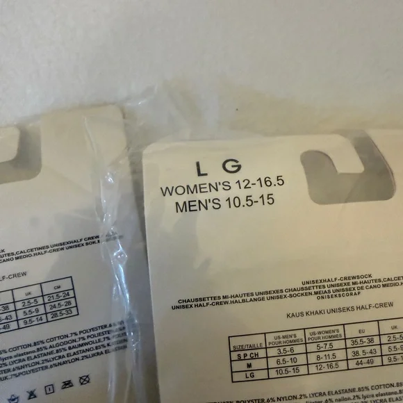 Alo Crew Socks Light Blue and Gray - Size L NWT - Picture 4 of 4